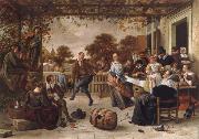 Jan Steen Dancing couple on a terrace china oil painting reproduction